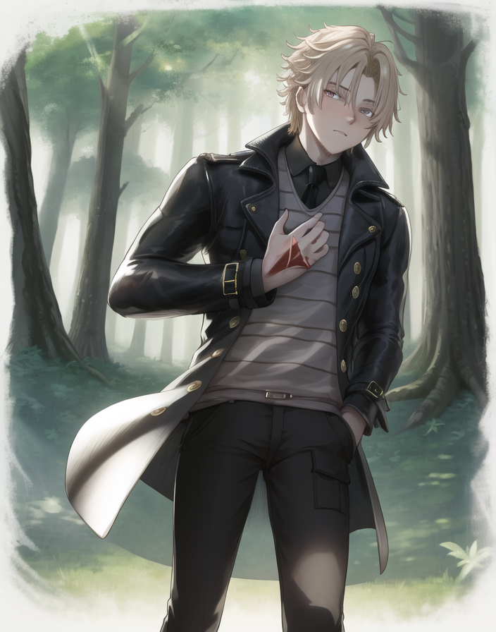00774-940747536-masterpiece, best quality, daybit, 1boy, male focus, short hair, coat, hand on cheek, forest,.png